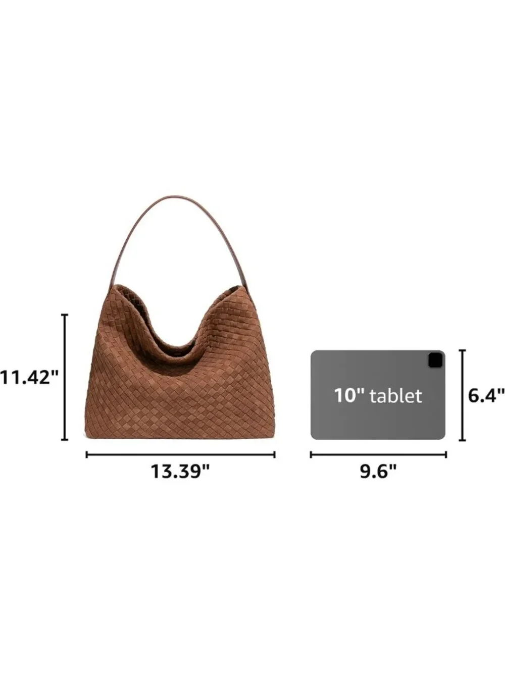 Chic Slouchy Faux Suede Woven Hobo Bag | Stylish Women's Shoulder Tote Handbag